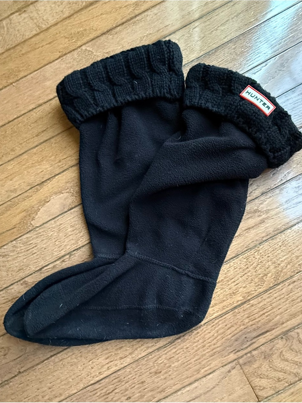 Hunter Insulated Fleece Boot Socks Welly Liners Black US 5-7